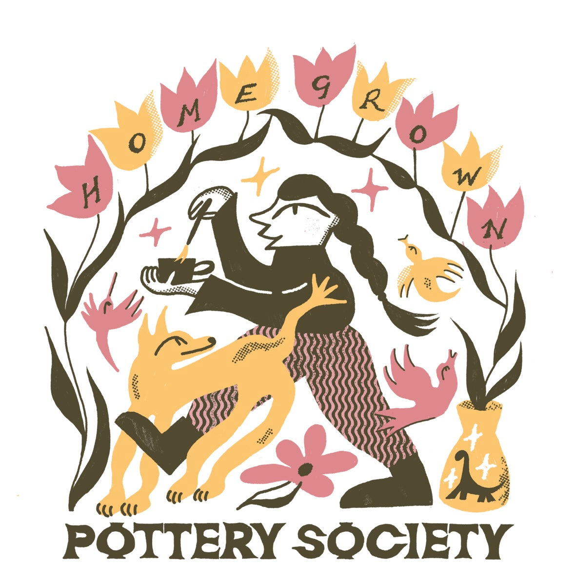 Homegrown Pottery Society Tshirt *oversized*