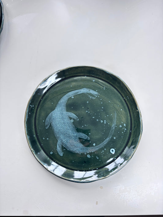 Plate Large Green Plesiosaur 6