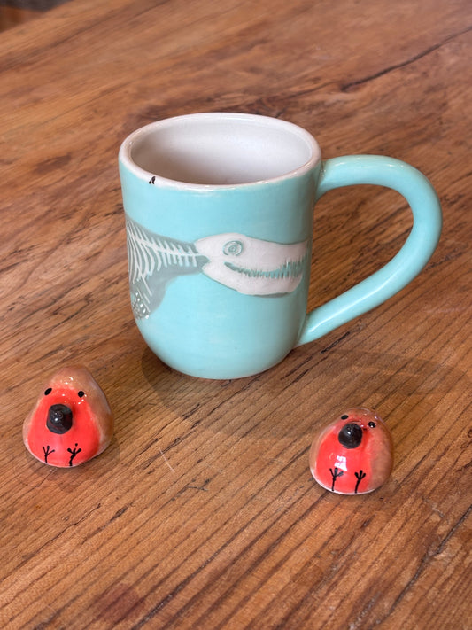 Turquoise Pliosaur mug