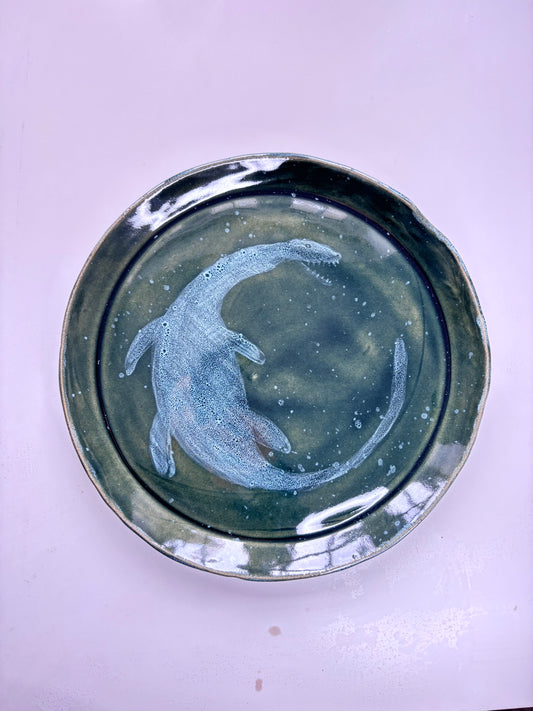 Plate Large Green Plesiosaur 4