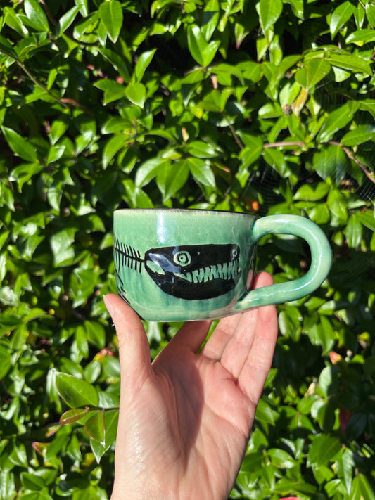 Emerald Green Pliosaur Mug