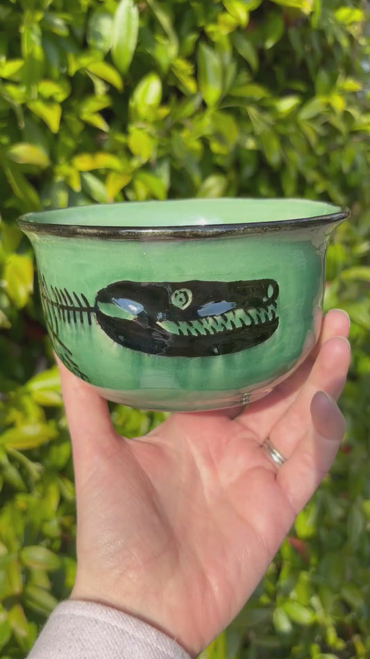 Emerald Green Pliosaur Bowl